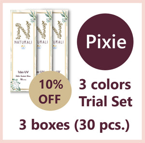 新上市! Naturali 1-Day Pixie 3色试用装 (3盒 x 10片)